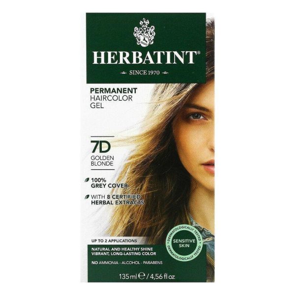 Herbatint, Permanent Haircolor Gel, 7D Golden Blonde