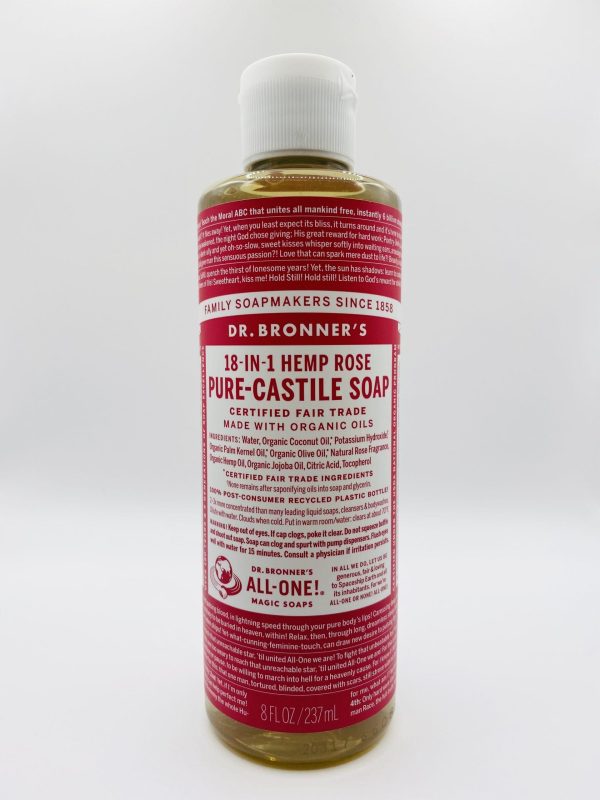 Dr. Bronner's Pure Castile Liquid Soap - Rose