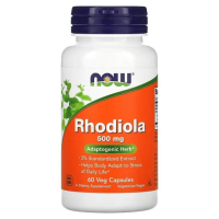 now Rhodiola 500 mg, 60 Veg Capsules