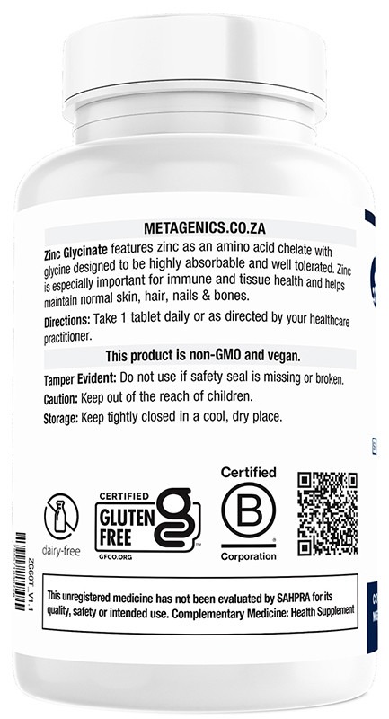 Metagenics Zinc Glycinate 60's - Image 2