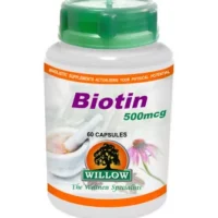 Willow Biotin 500 mcg 60 Capsules