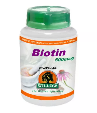Willow Biotin 500 mcg 60 Capsules