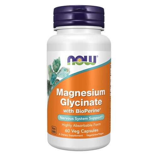 Now Magnesium Glycinate with Bioperine 60 Capsules