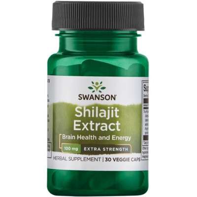 Swanson Shilajit Extract Extra Strength 100mg 30 Veg Capsules